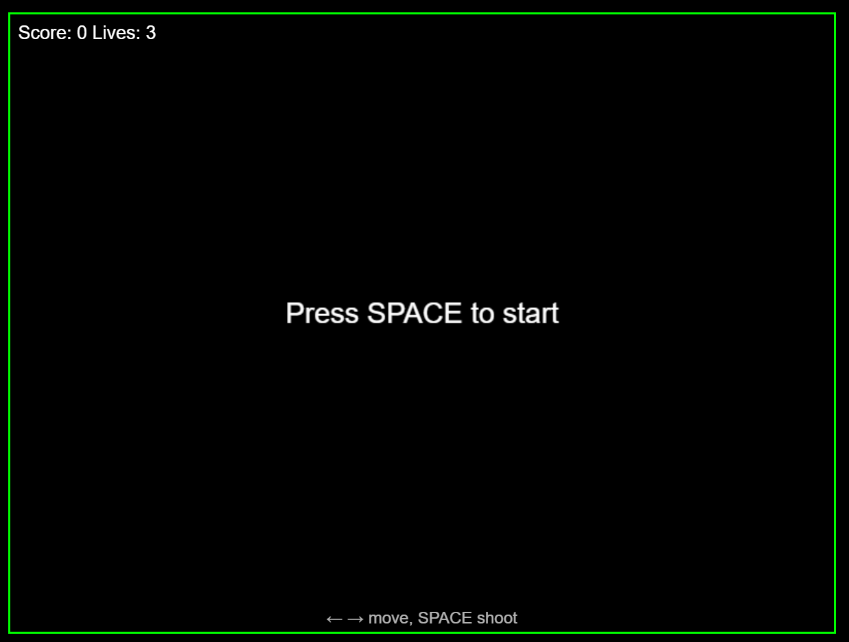 Start screen